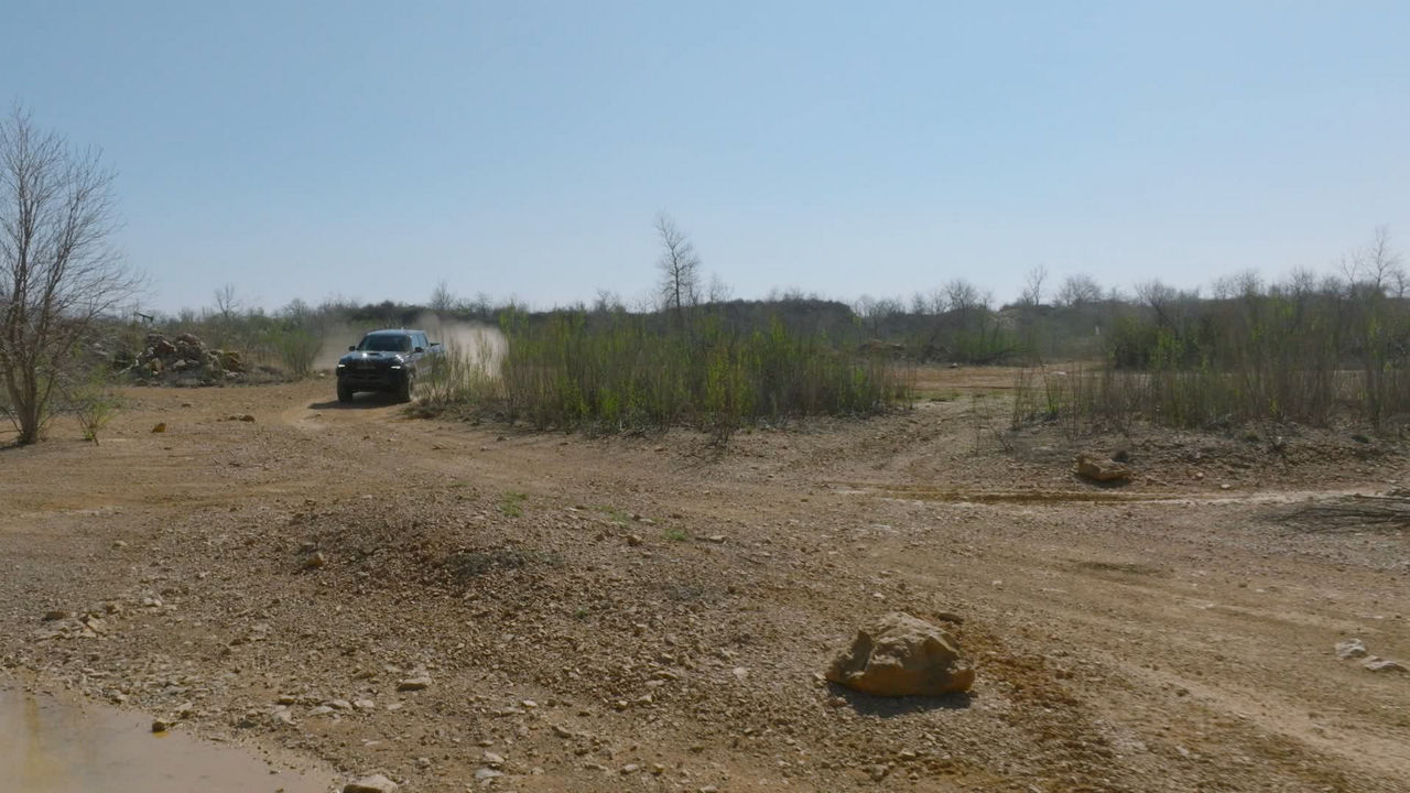 2024 Toyota Tacoma i FORCE Max TRD Pro Underground Aerial BRoll mp4
